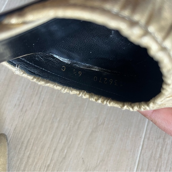ORIGINAL GUCCI Gold Pointed Toe D’Orsay HeelSize 6 1/2 - Picture 12 of 13